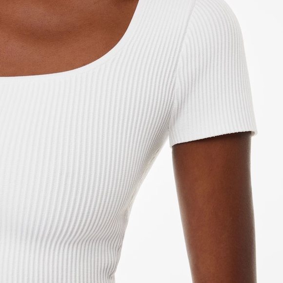Aritzia Sculpt Knit Squareneck Top – White (XS) - Picture 7 of 11